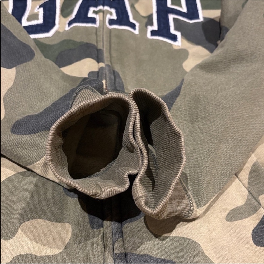 GAP Kids Green Camouflage Zip-Up Hoodie - size XXL (14-16) - Picture 7 of 13